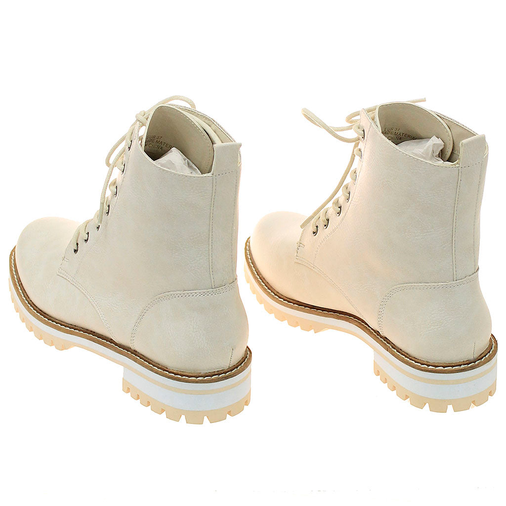 Off White Ladies Logger Boots #BLC01W-GLORIA-OW