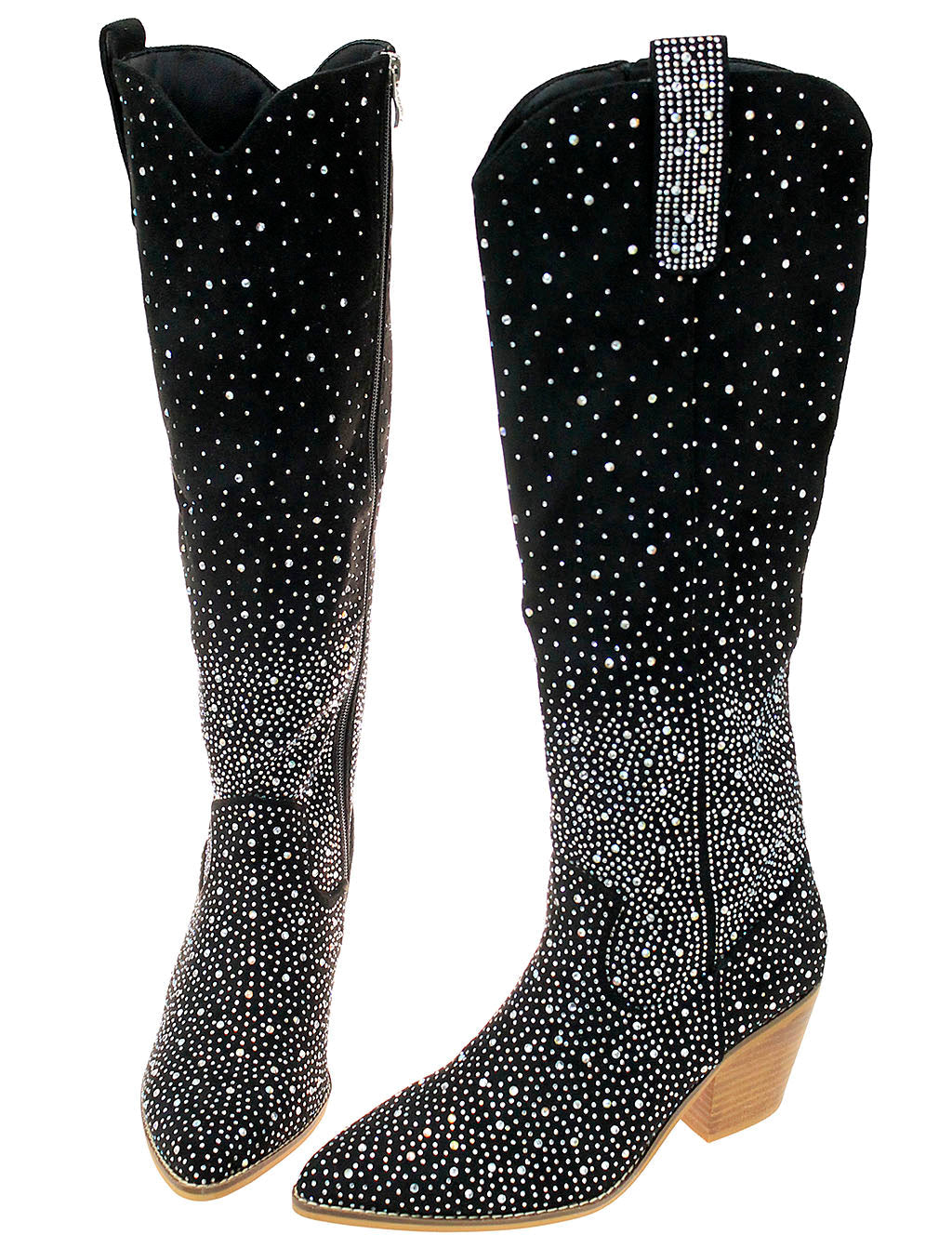 Night Sky Crystal 17" Cowgirl Boots #BLC10SK-SHINE17