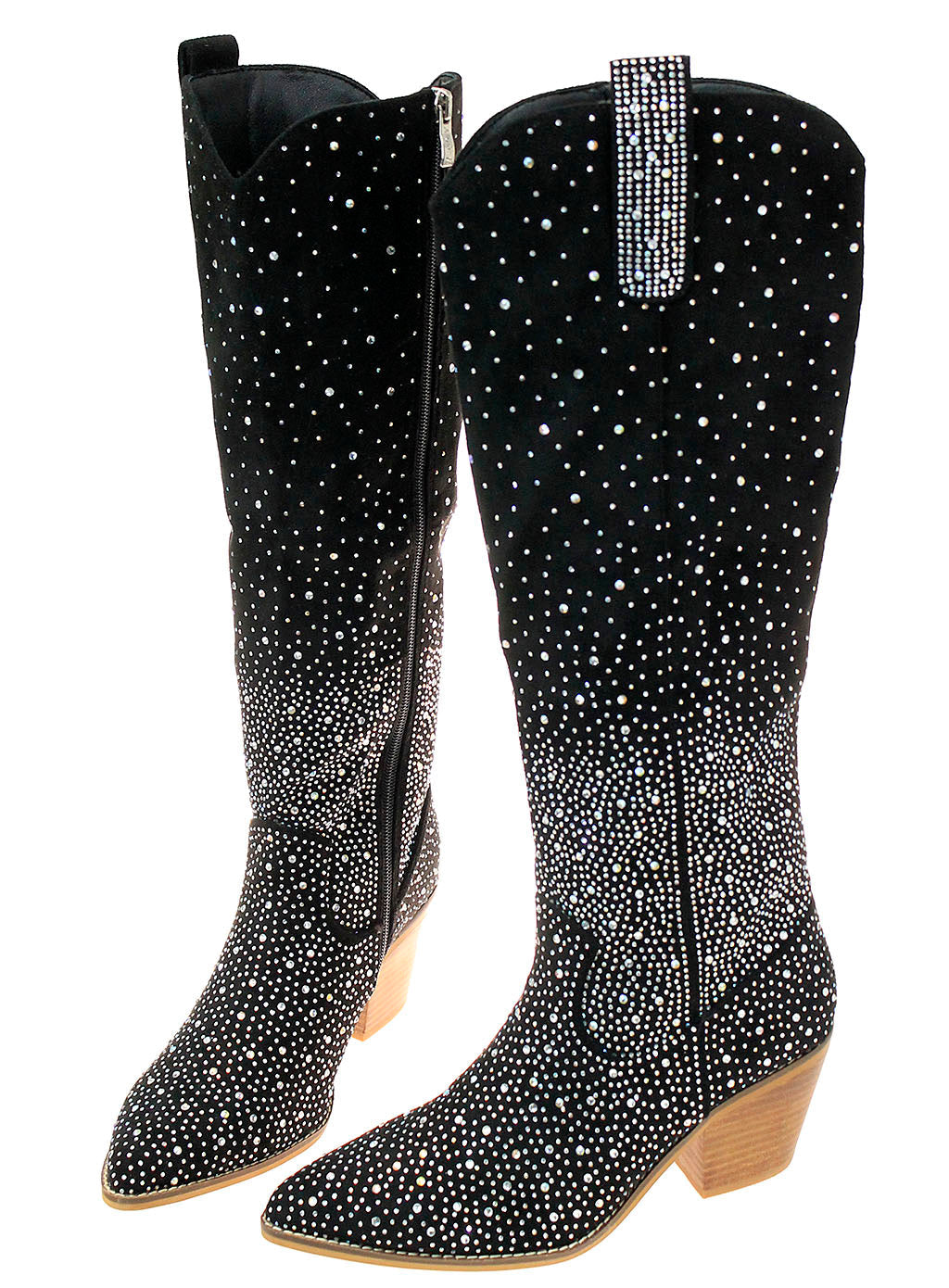Night Sky Crystal 17" Cowgirl Boots #BLC10SK-SHINE17