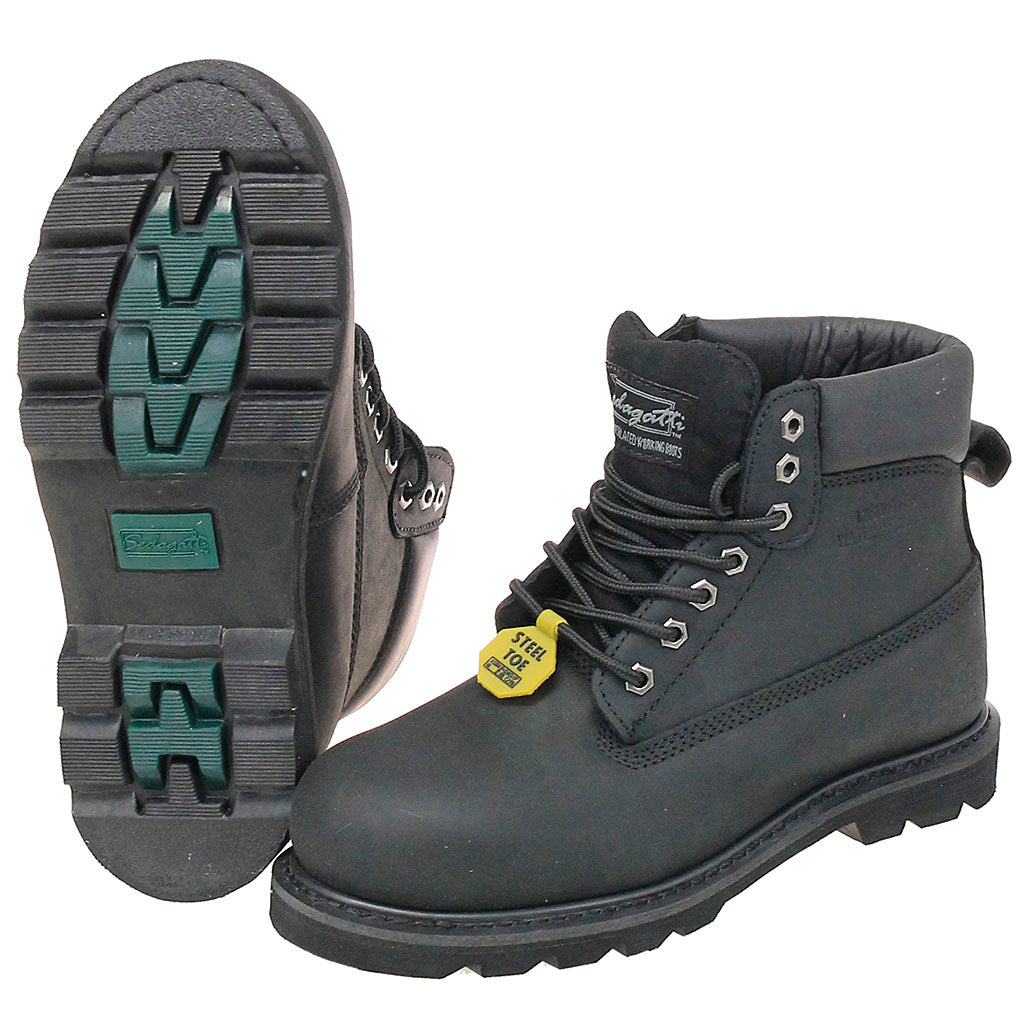 Men's 6" Steel Toe Sedagatti Insulated Water Resistant Riding/Work Boots #BM6180STK