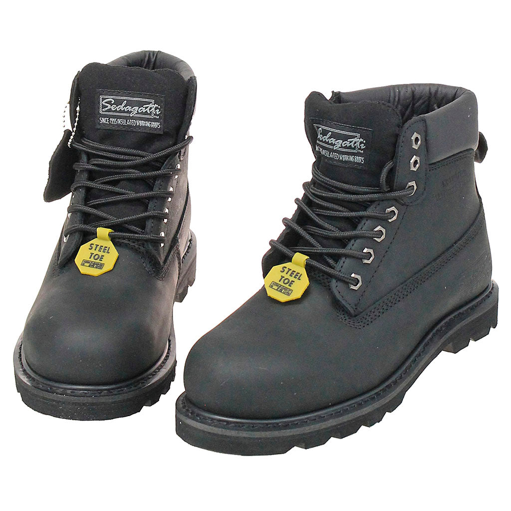 Men's 6" Steel Toe Sedagatti Insulated Water Resistant Riding/Work Boots #BM6180STK
