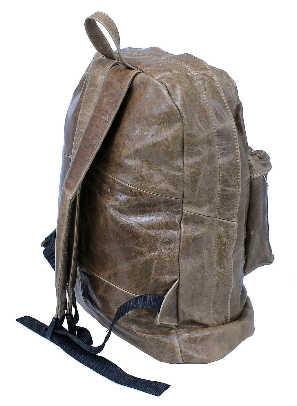 Vintage Brown Heavy Cowhide Leather Backpack #BP3161N