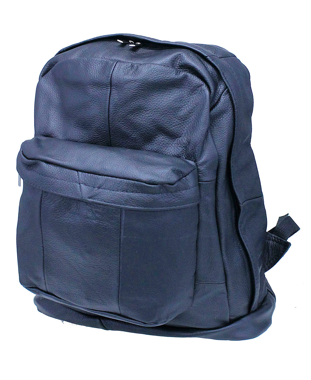 Black Heavy Cowhide Leather Backpack #BP316K