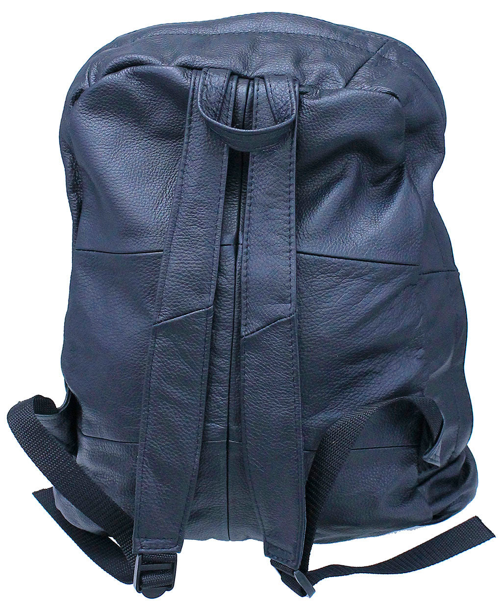 Black Heavy Cowhide Leather Backpack #BP316K