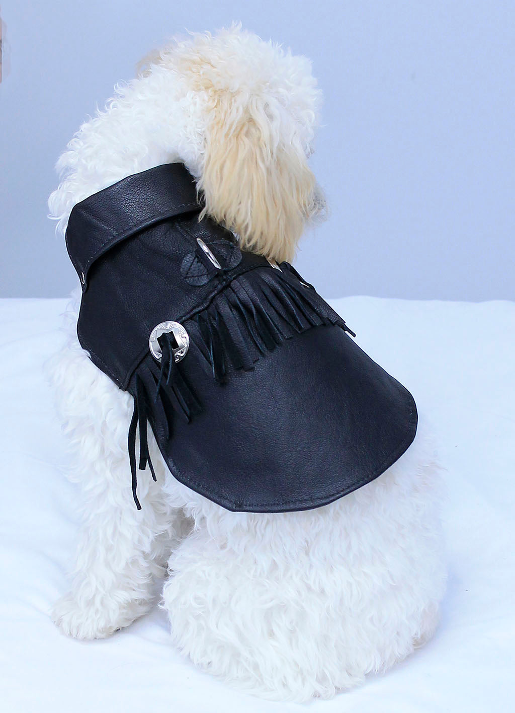 Doggie Fringed Genuine Leather Coat - Handmade in USA #DC2402FCK