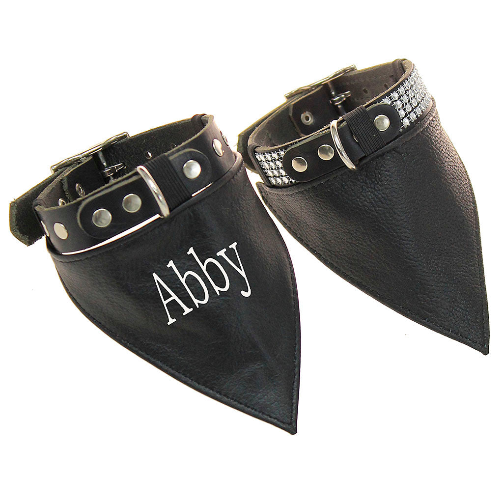 Leather Scarf for Dog Collars Plain or Patch #DCA24050S