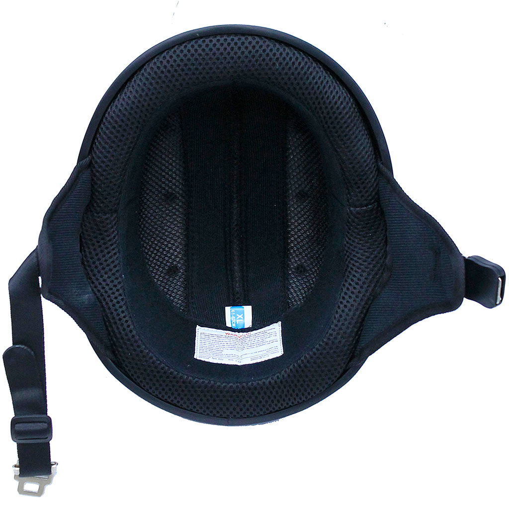 Black D.O.T. Shiny Black Half Helmet #H100K