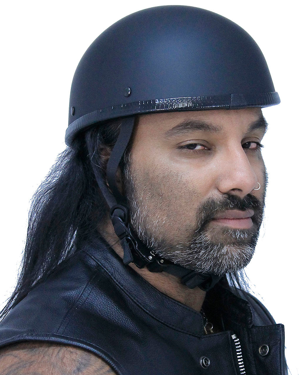 Flat Black Novelty Eagle Helmet with Y Strap #H1105FLAT