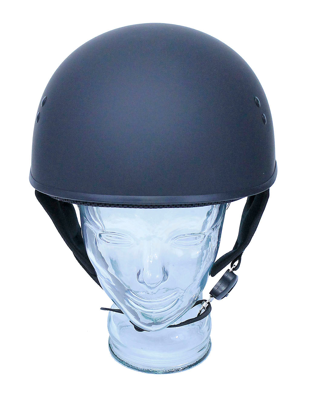 D.O.T. Flat Black Half Helmet #H9770FK