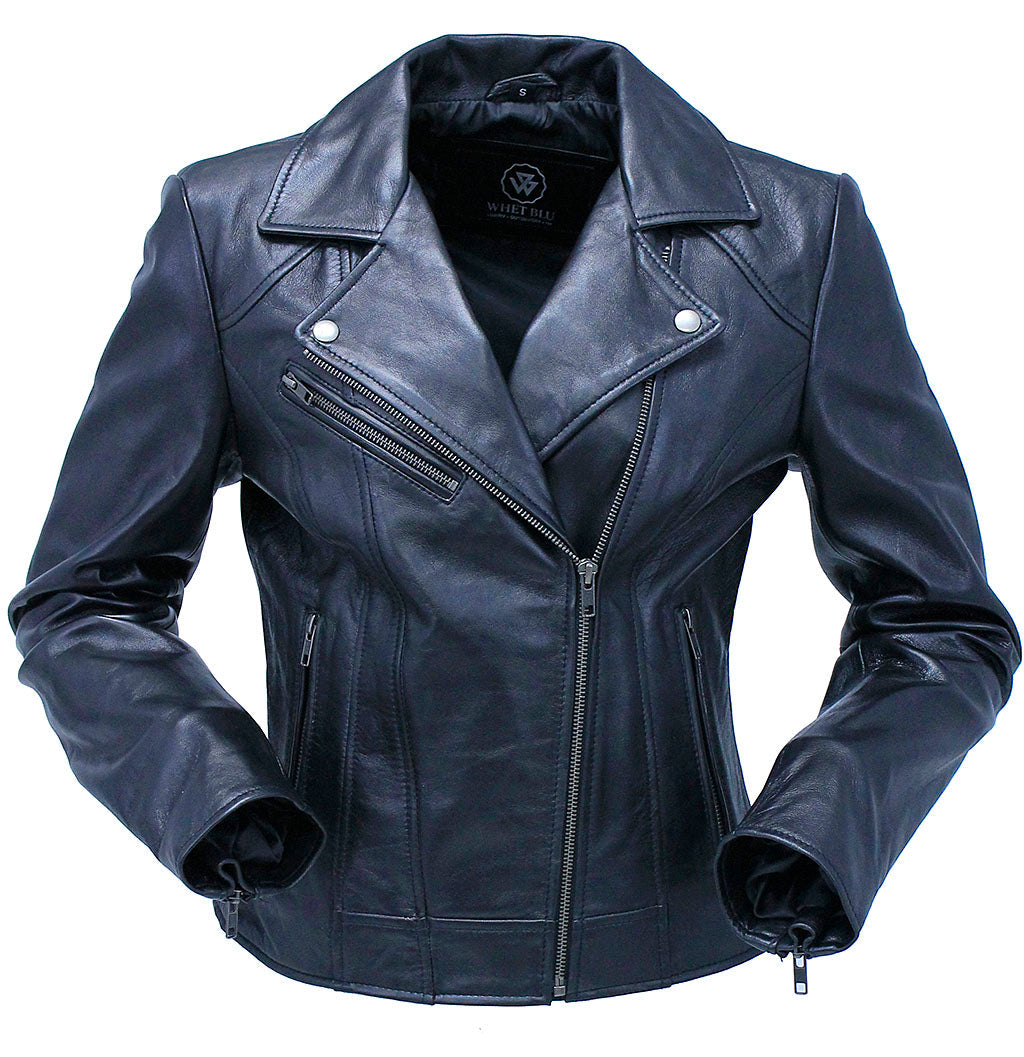 Women's Super Soft Lambskin Motorcycle Jacket #L15070K