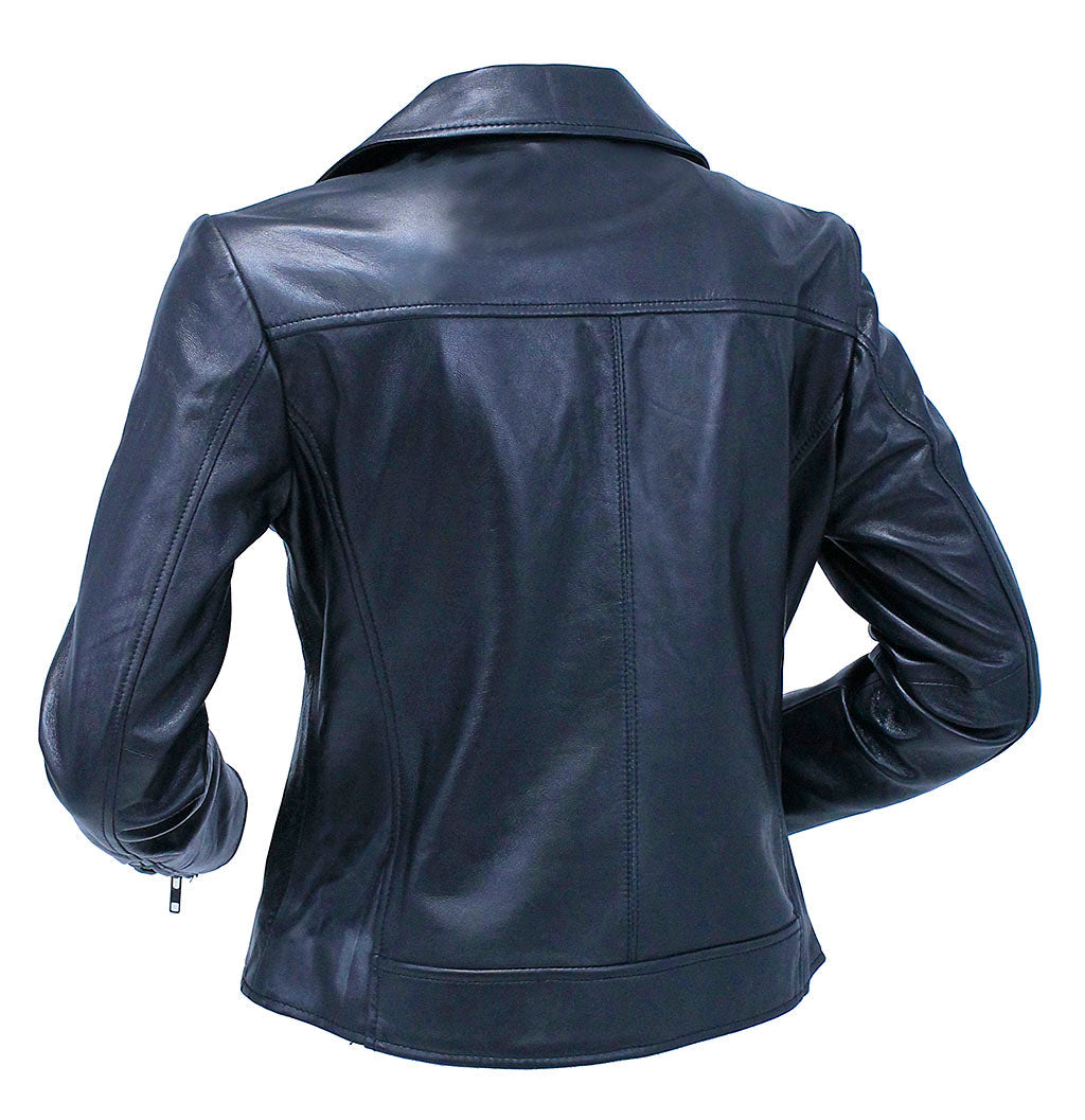 Women's Super Soft Lambskin Motorcycle Jacket #L15070K
