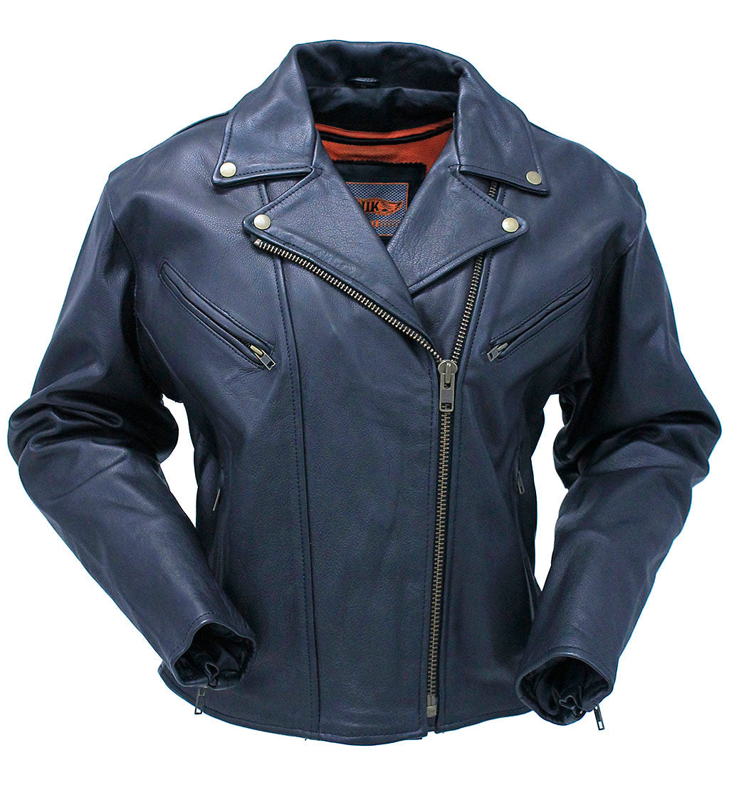 Women's Ultra Premium Cute Leather MC Jacket #L357ZNCK (S-2X)