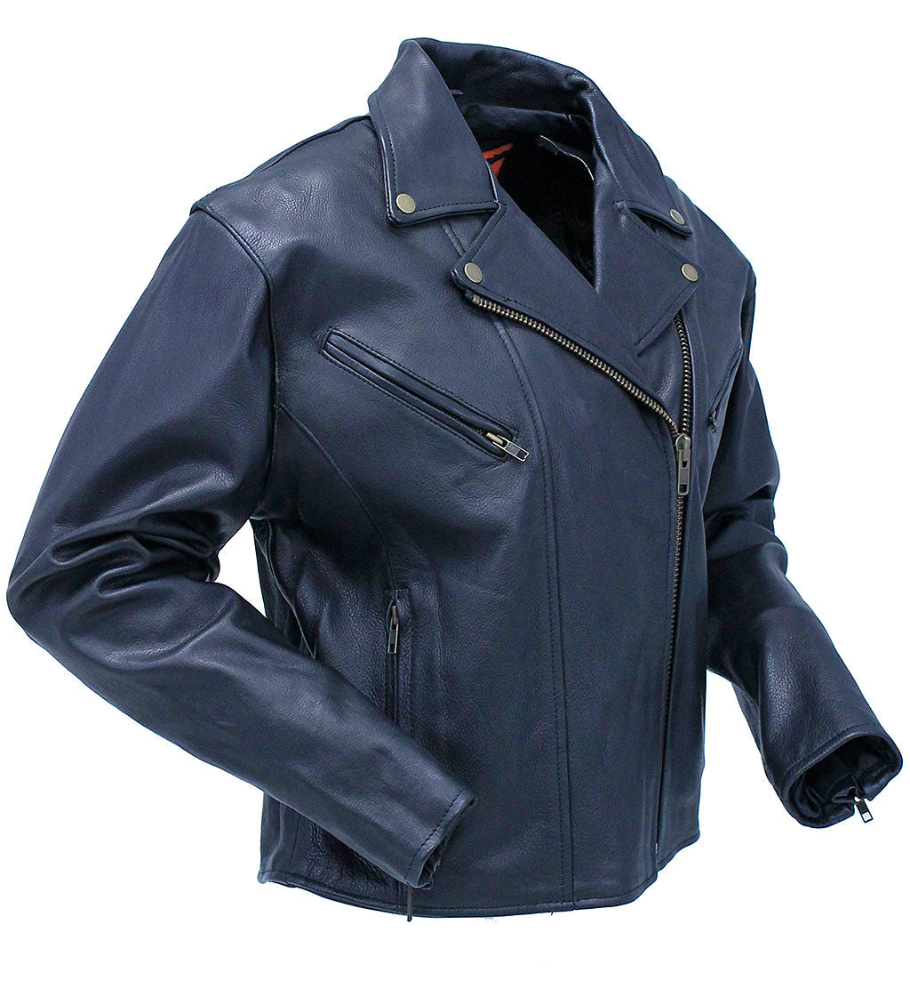 Women's Ultra Premium Cute Leather MC Jacket #L357ZNCK (S-2X)