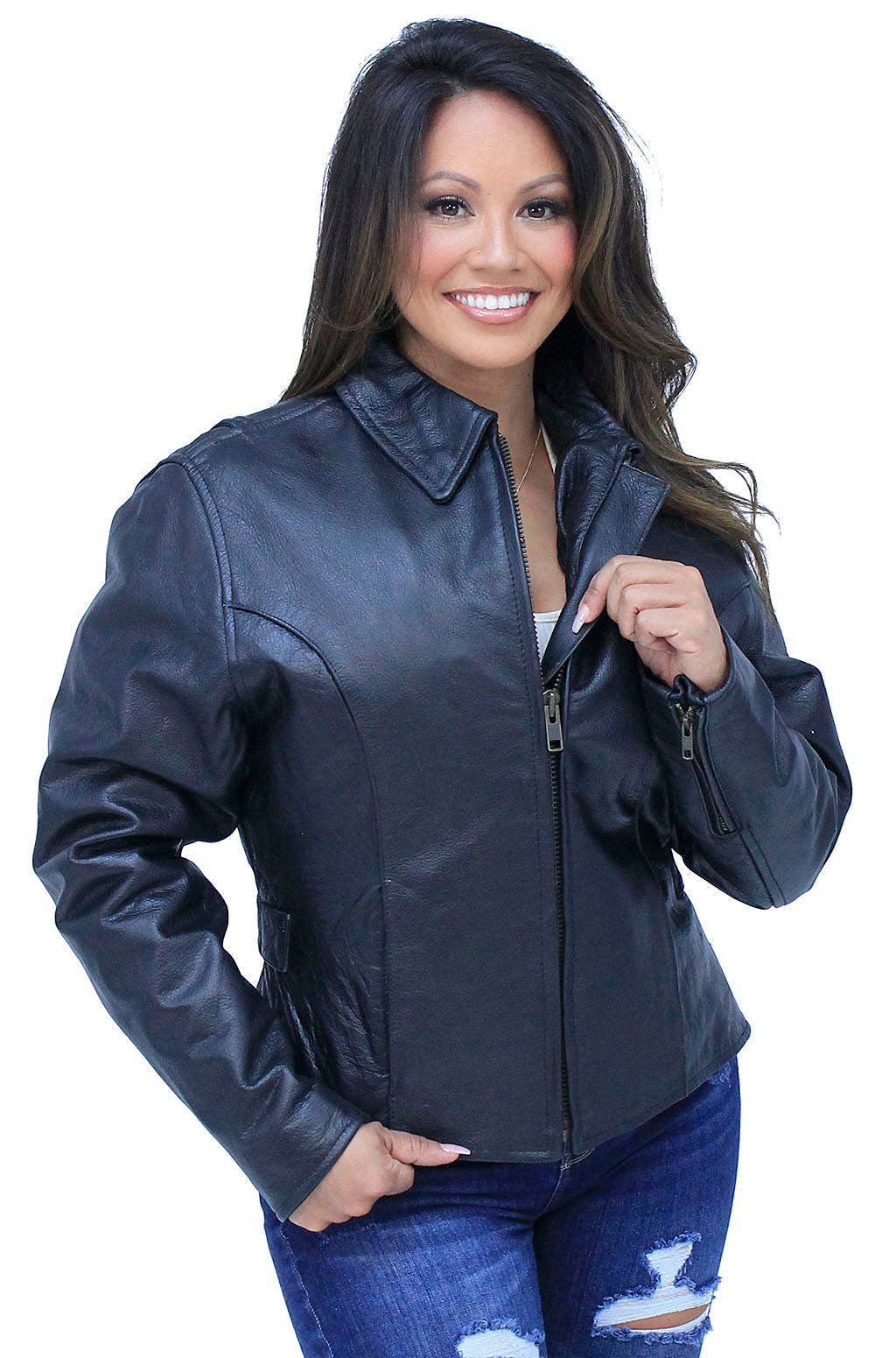 The Wanderer - Premium Buffalo Leather Jacket for Women #L38900 (S-3X)