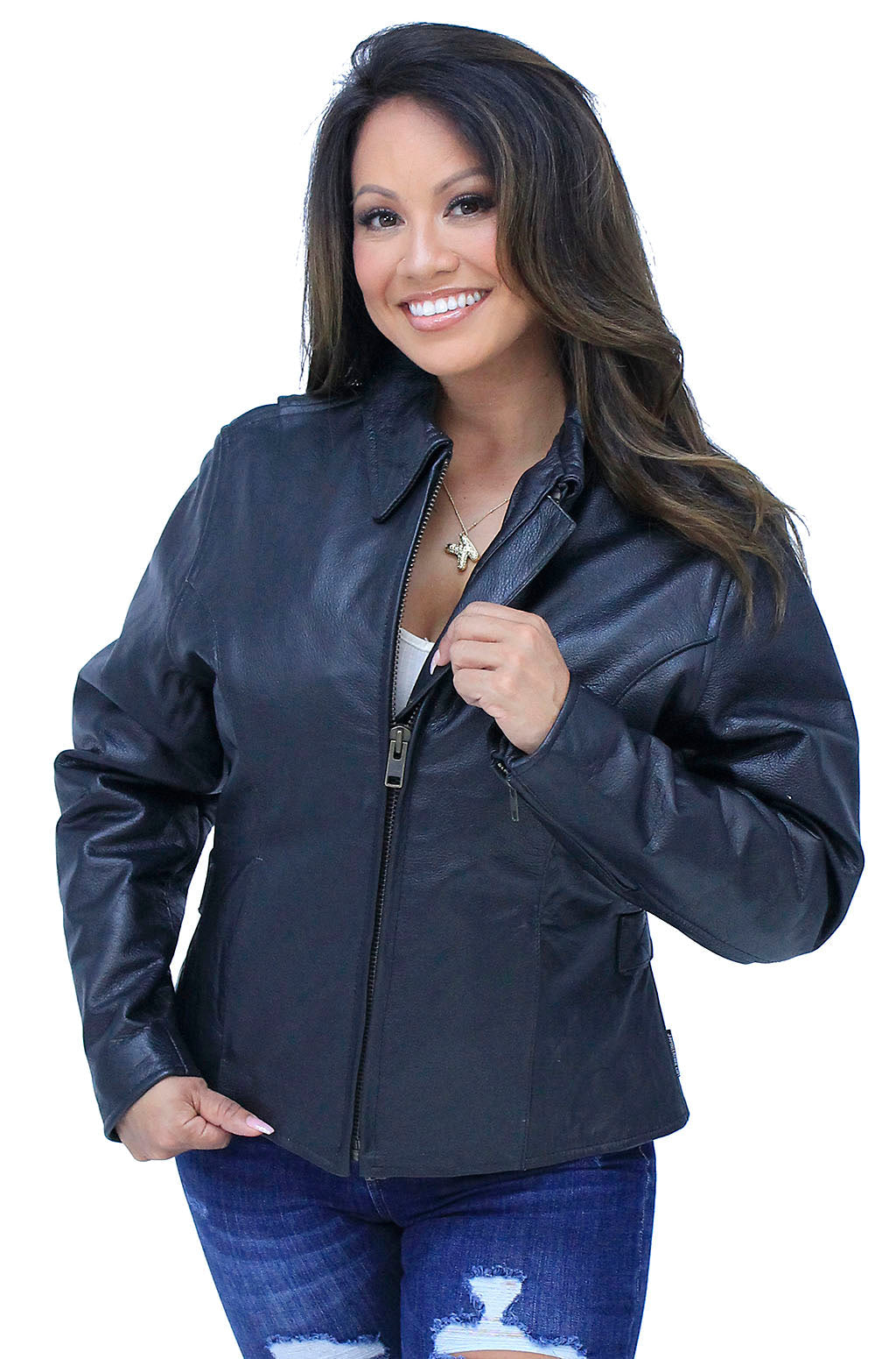The Wanderer - Premium Buffalo Leather Jacket for Women #L38900 (S-3X)