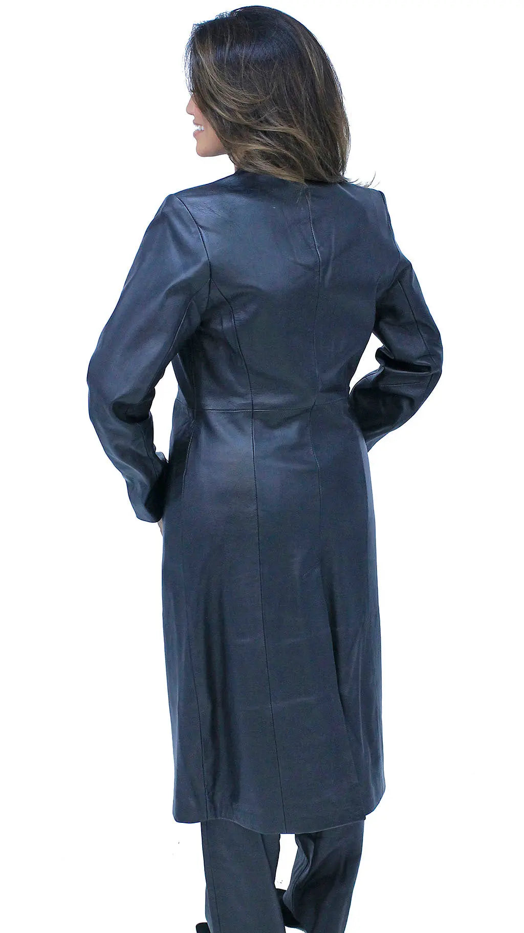 Lambskin Leather Trench Coat for Women #L506LP