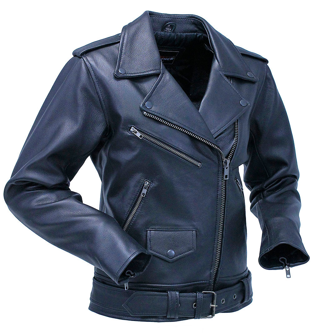 Soft Leather Women's Motorcycle Jacket Dark Hardware #L6160GK