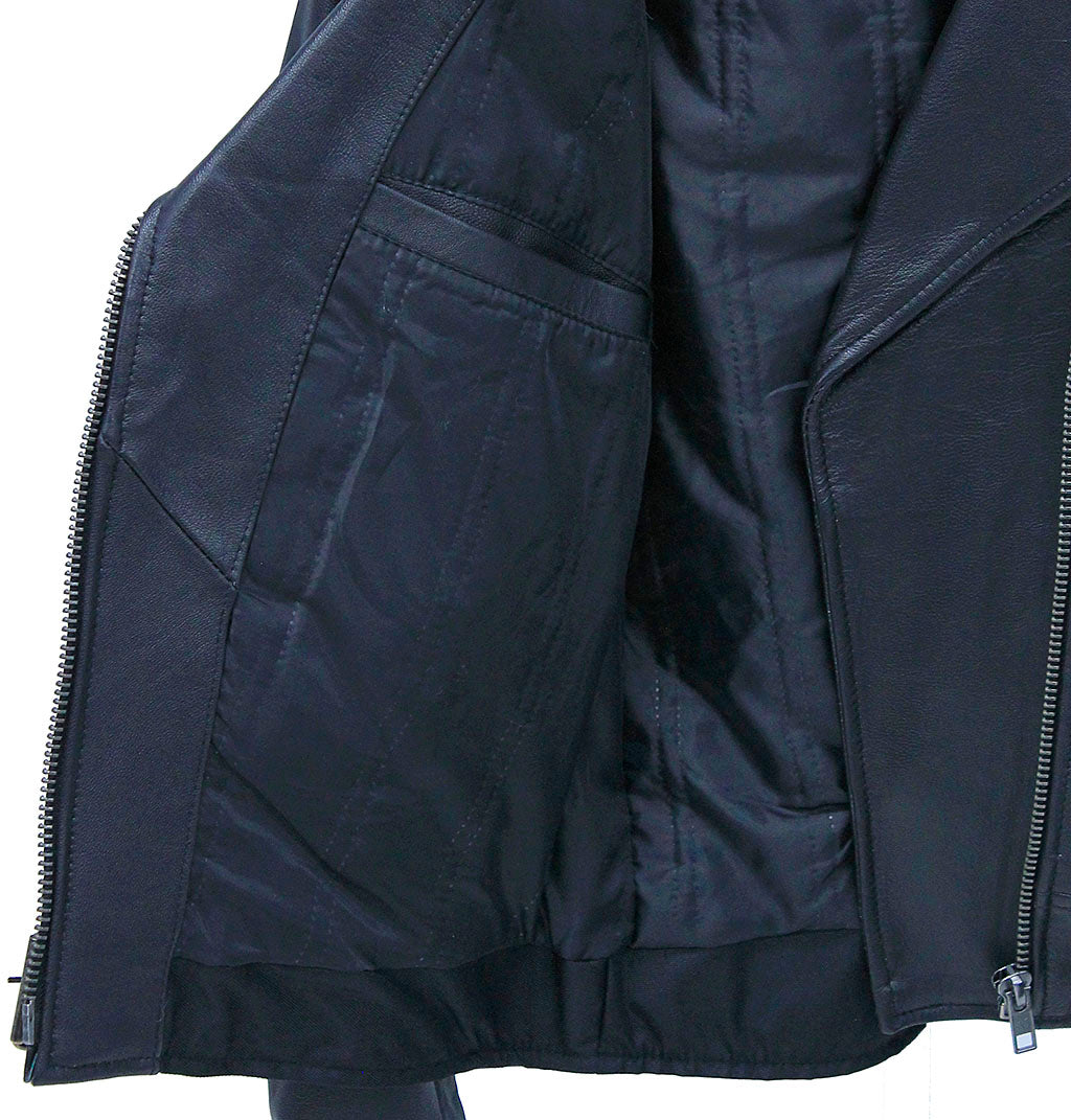 Soft Leather Women's Motorcycle Jacket Dark Hardware #L6160GK