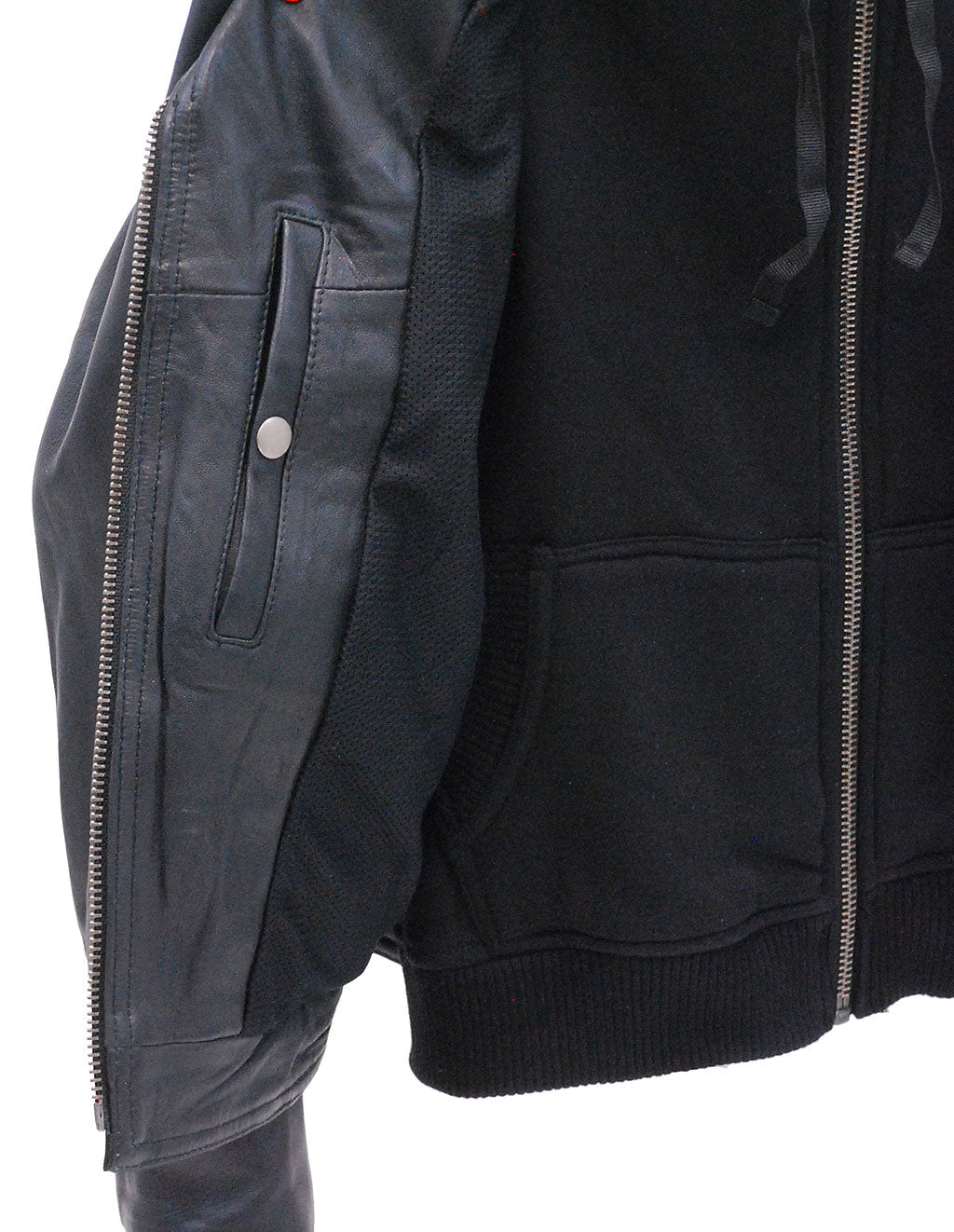 Women's Vented Motorcycle Jacket with Removable Hoodie #L6841HK