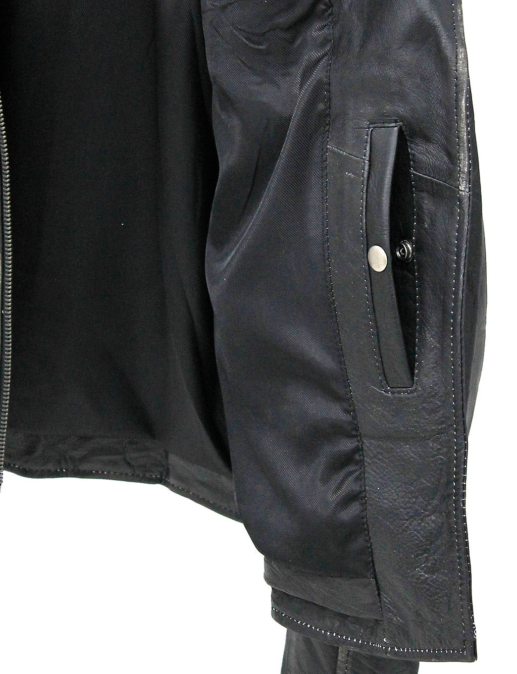 Star filled Women's Vintage Leather Motorcycle Jacket #LA6960GY-STAR