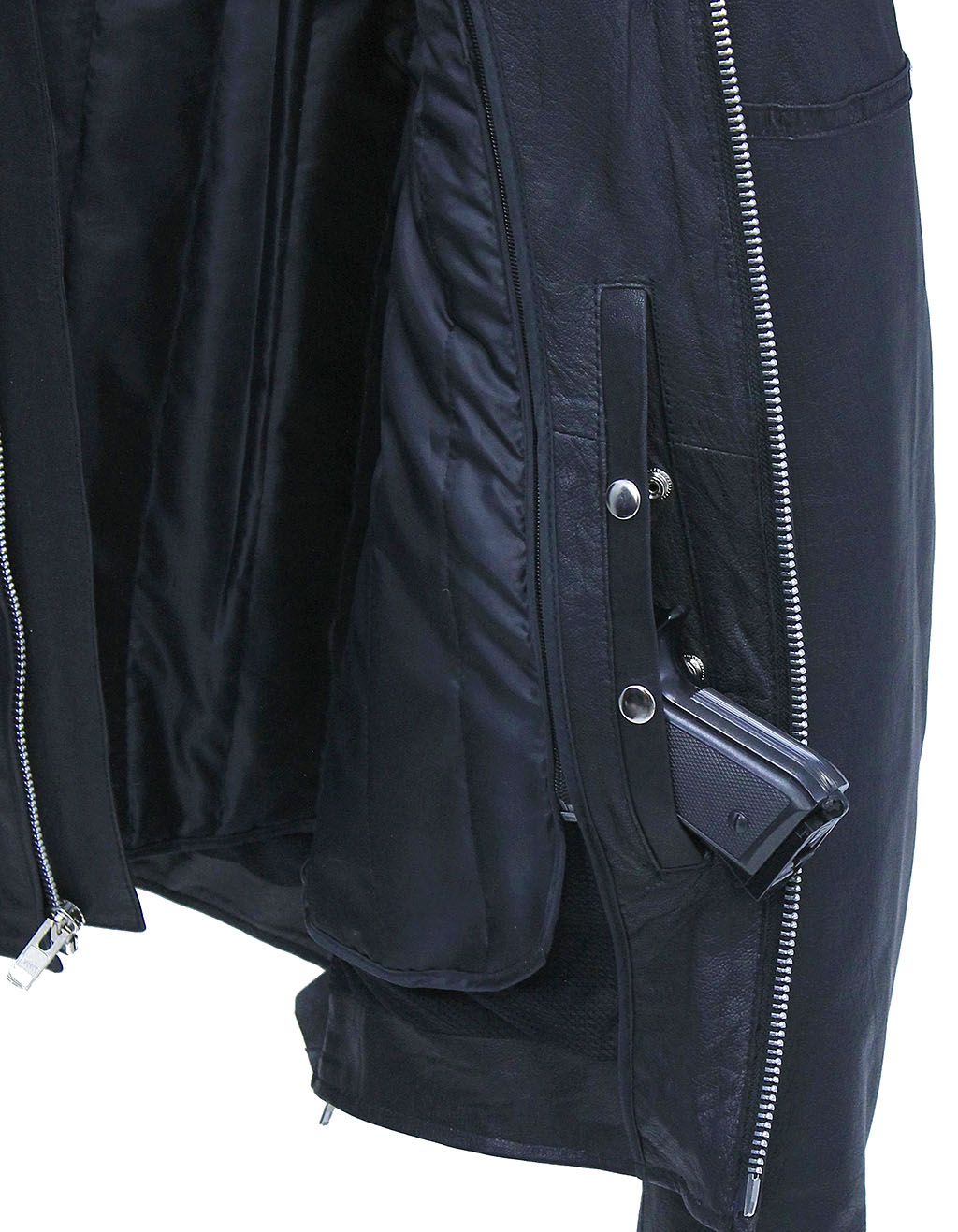 Men's Vented Side Zip Scooter Jacket #M2692GZK ()