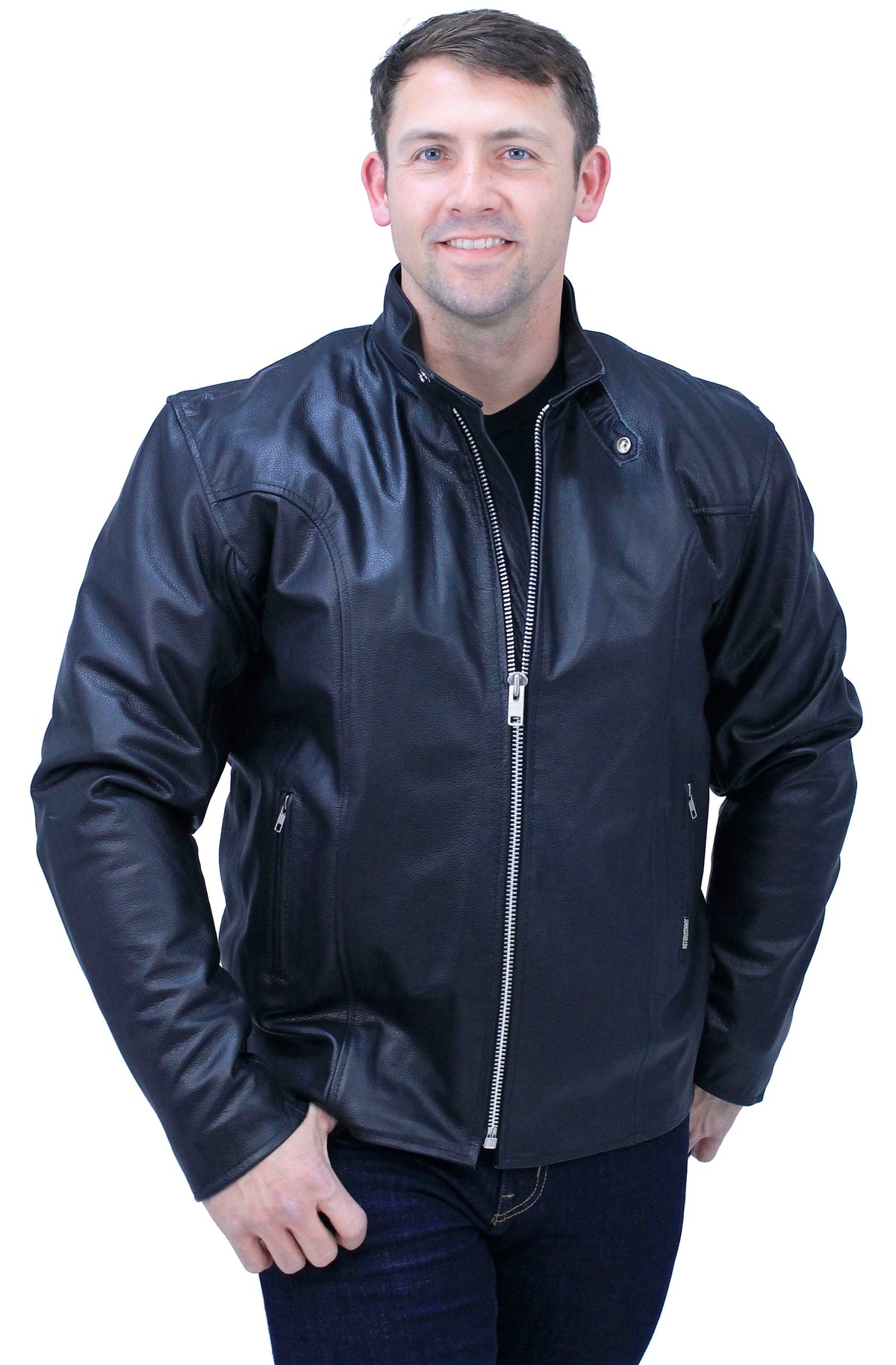 TALL SIZE - Iron Racing Leather Jacket #M570ZT