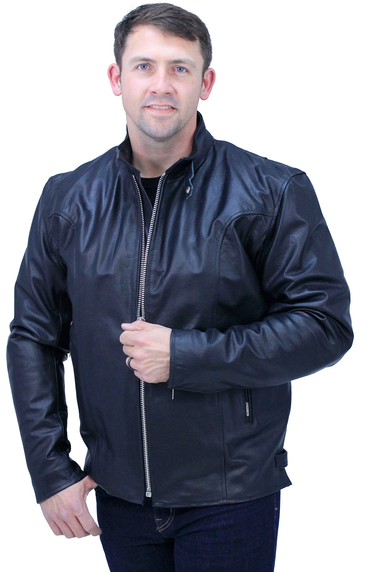 TALL SIZE - Iron Racing Leather Jacket #M570ZT