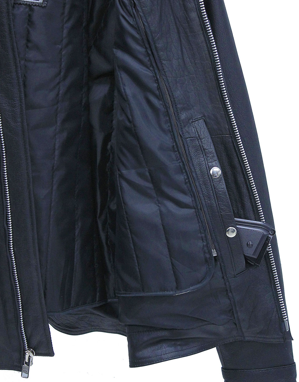 Men's Classic Black Leather Rebel Jacket #M6926GZK