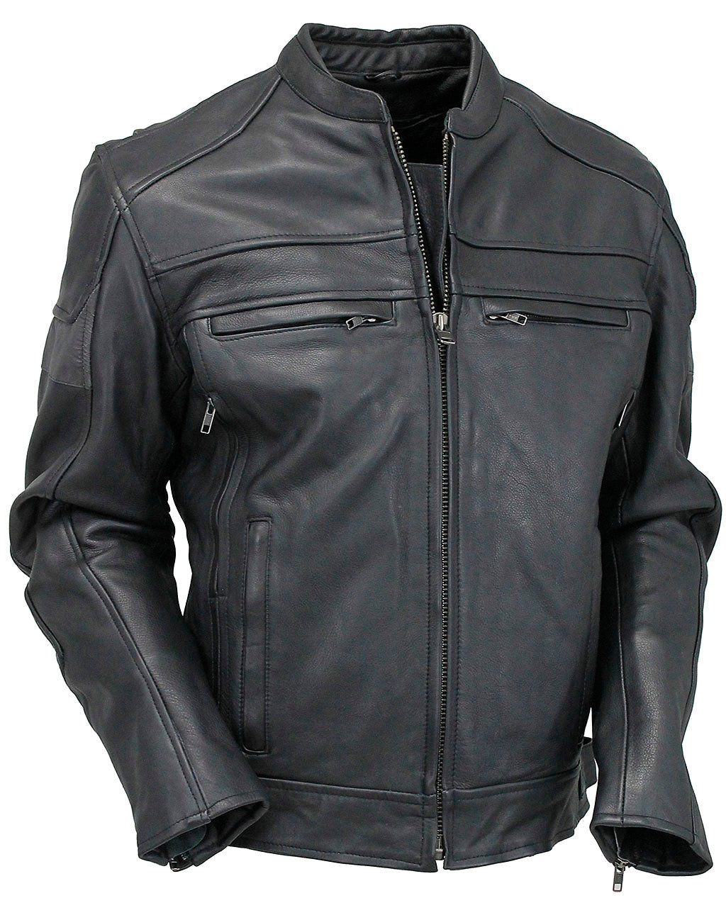 Men's Vented Motorcycle Jacket w/Reflector Trim #M6947VZGK