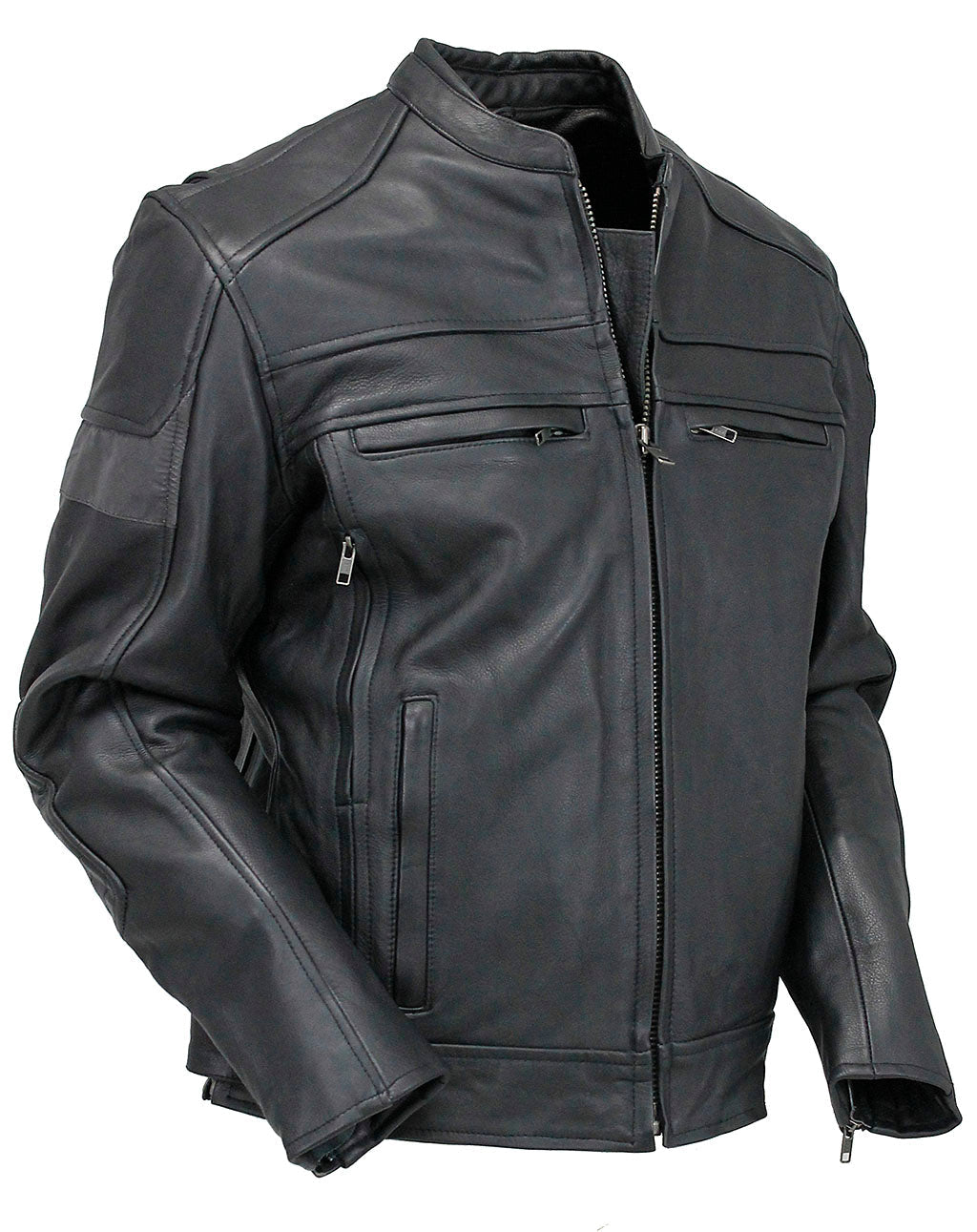 Men's Vented Motorcycle Jacket w/Reflector Trim #M6947VZGK