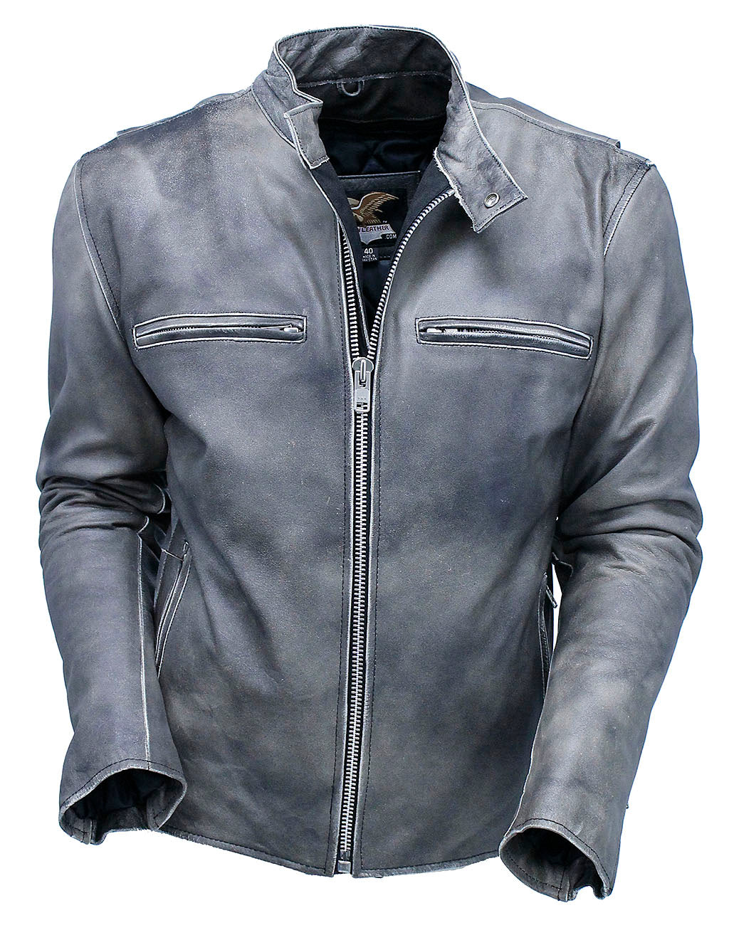 Vintage Brown Rebel Rider Cafe' Racer Motorcycle Jacket #MA11026ZDN