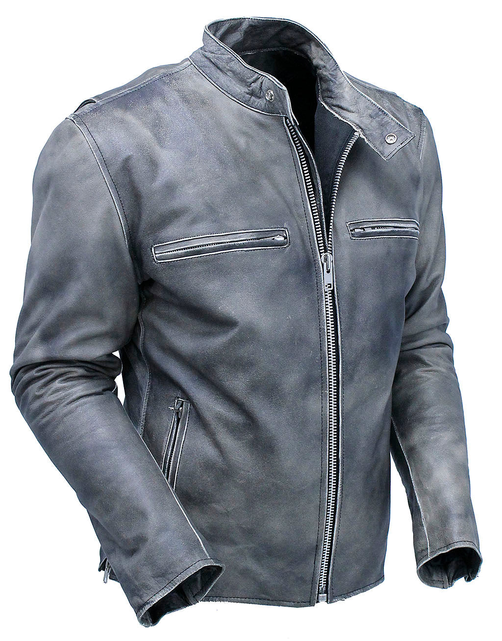 Vintage Brown Rebel Rider Cafe' Racer Motorcycle Jacket #MA11026ZDN