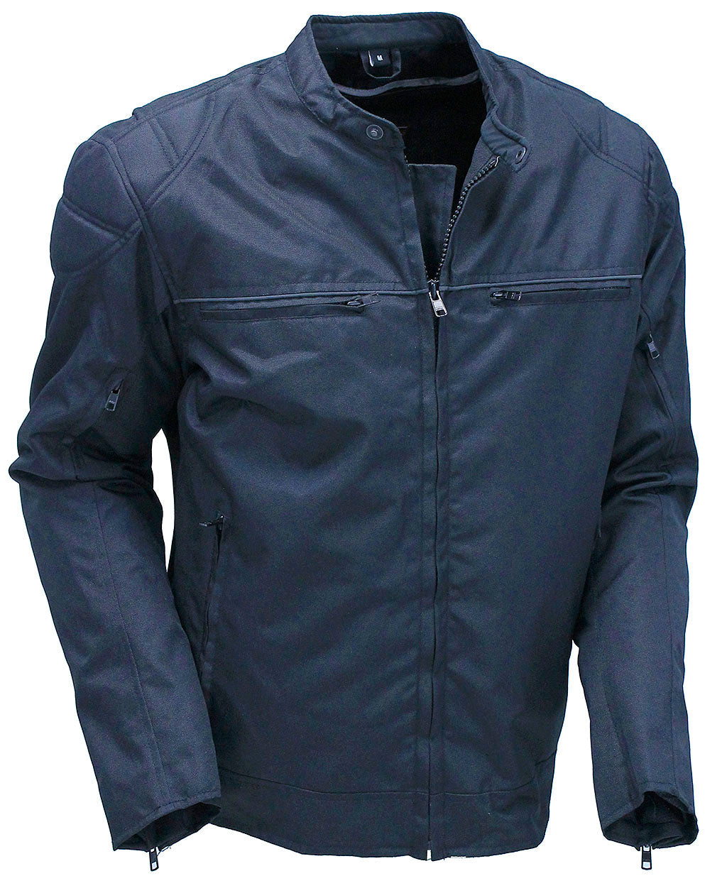 Men's Armor Filled Black Textile Jacket w/Reflector #MC36130AZK ()