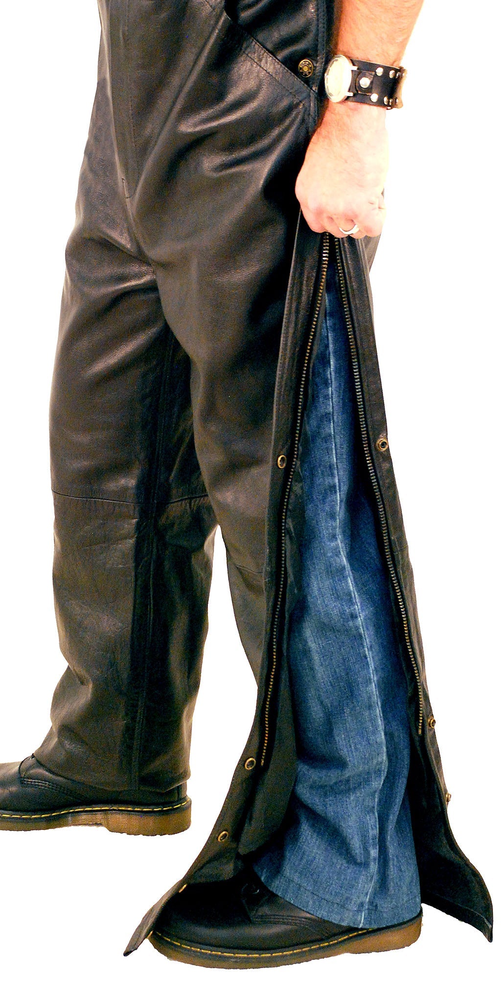 Premium Leather Bib Overalls w/Snap Pockets #MP5812ZK