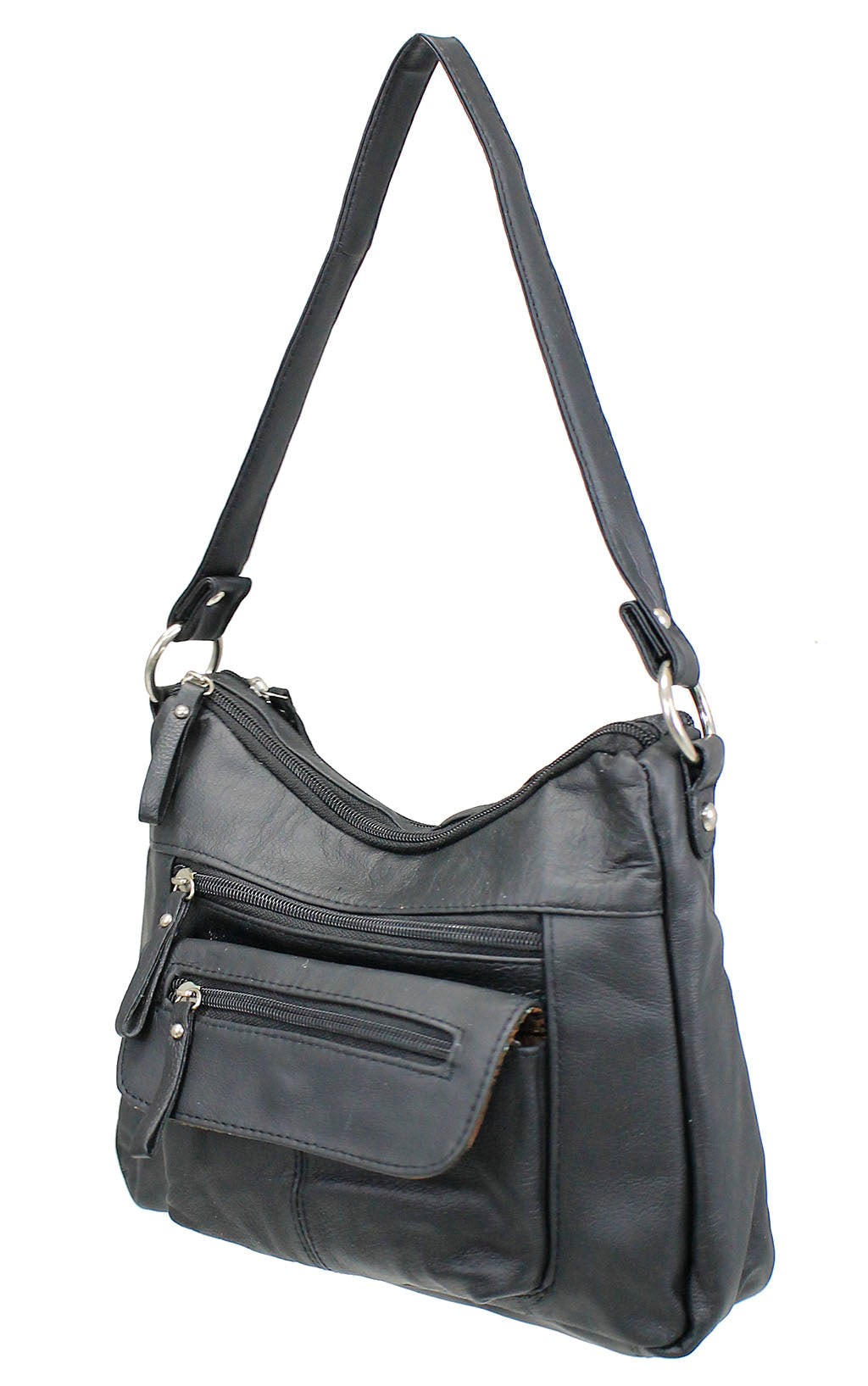 Black Leather Everyday Purse #P12061K