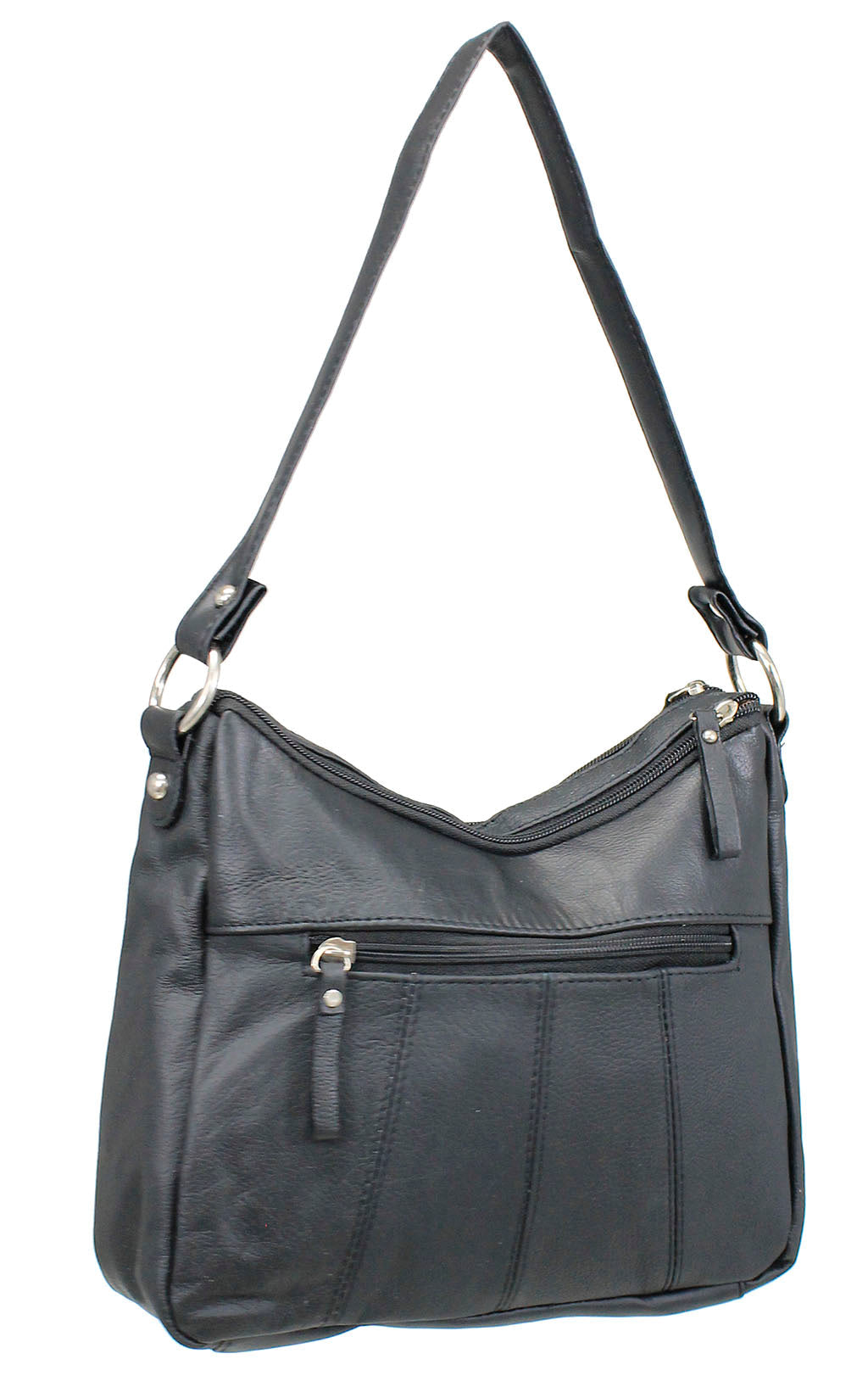 Black Leather Everyday Purse #P12061K