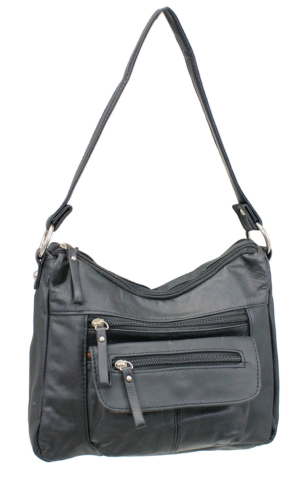 Black Leather Everyday Purse #P12061K