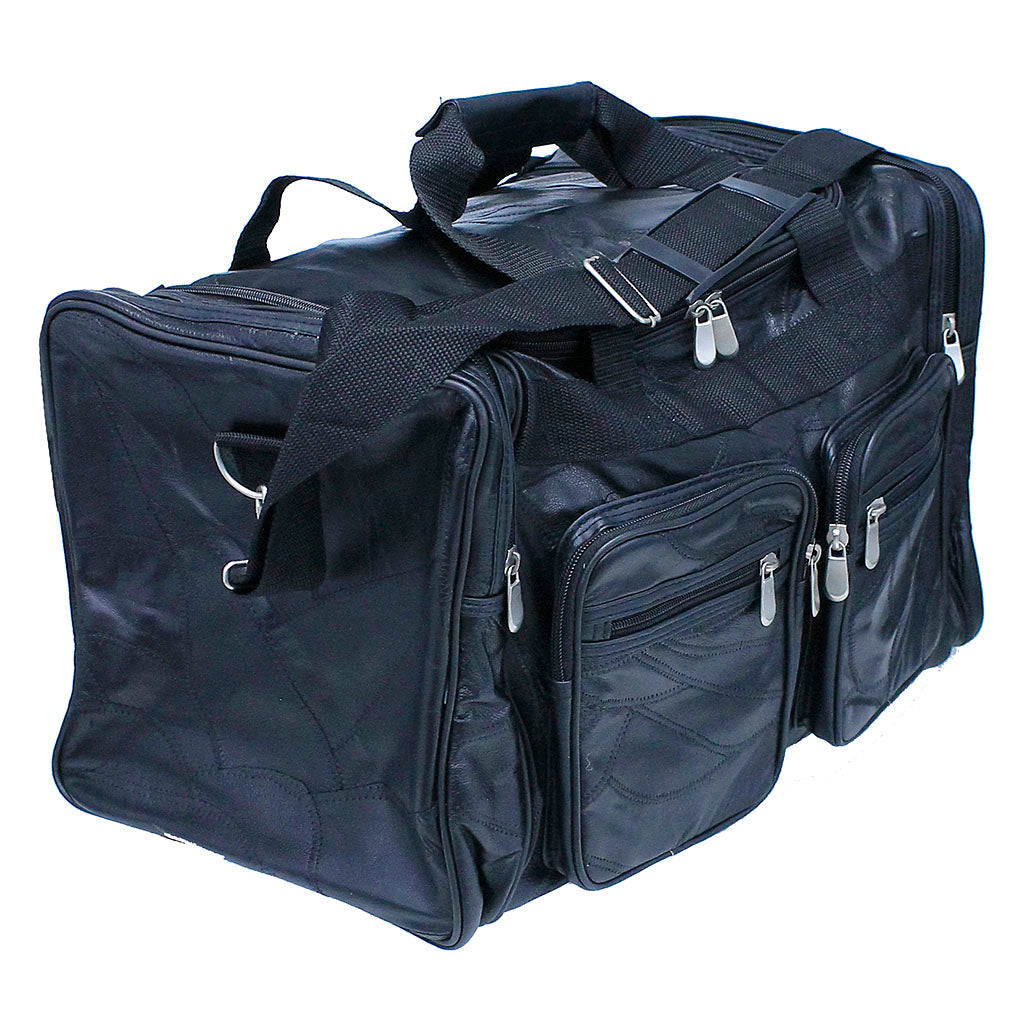 Extra Large Patch Leather Duffel Bag #P1533PK