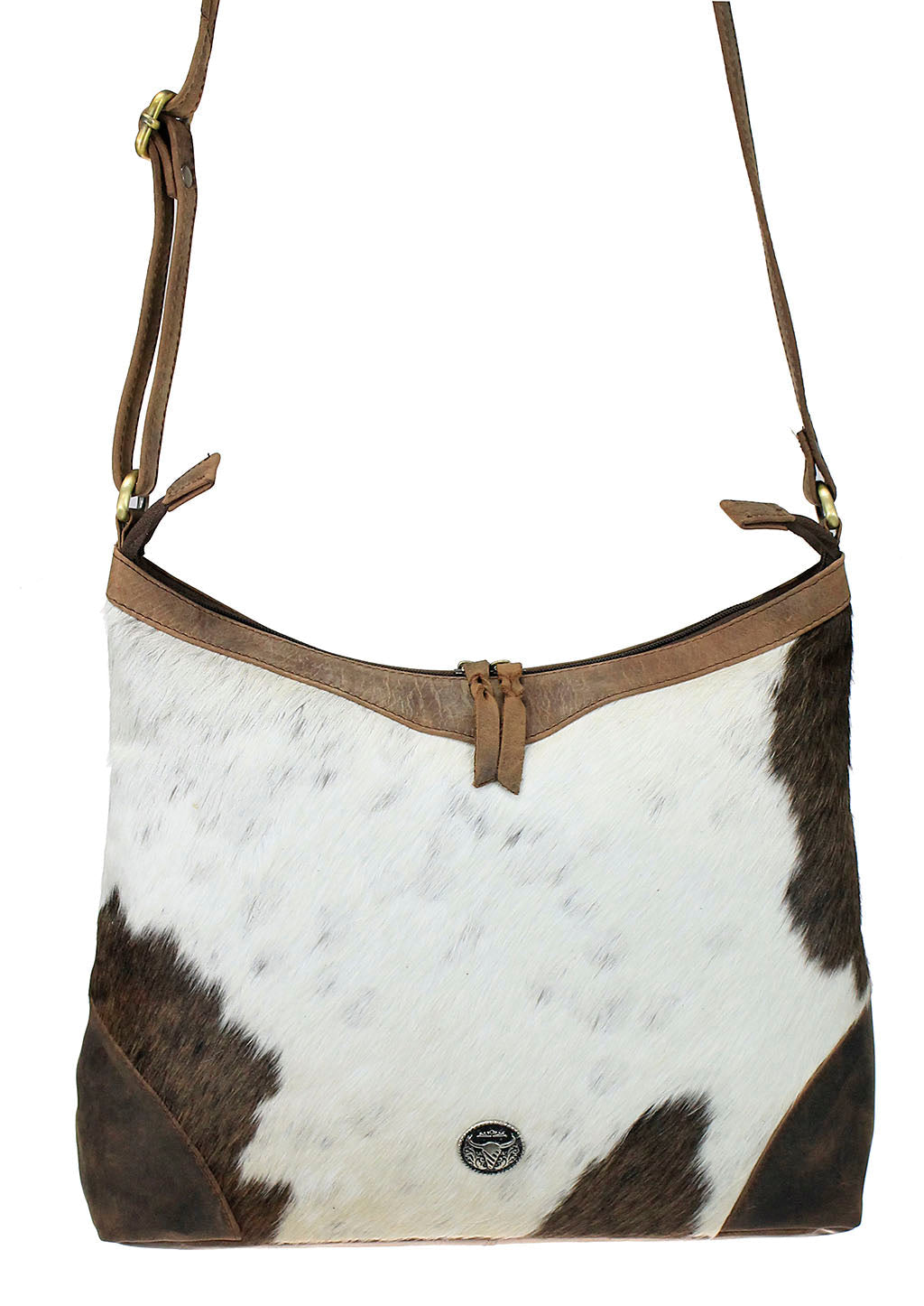 Hair-on Brown Leather Cow Purse #P26112HN