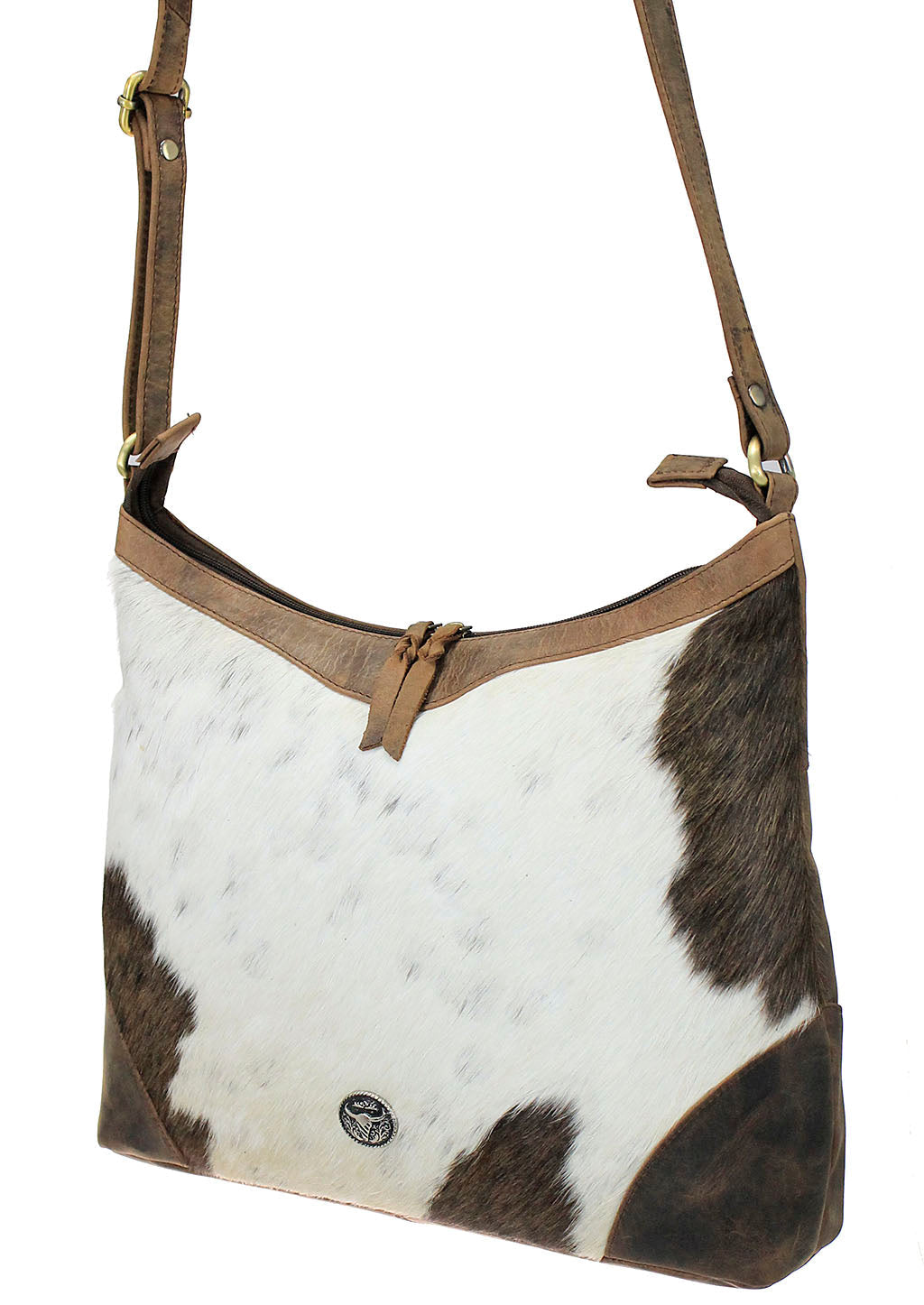 Hair-on Brown Leather Cow Purse #P26112HN