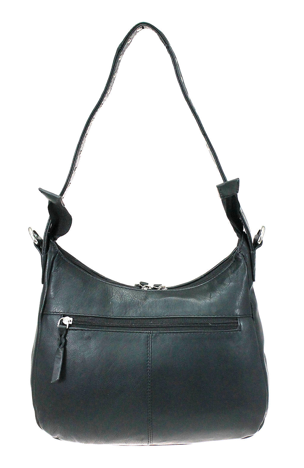 Black Hair-on Heavy Leather Purse with Studding #P26216HK