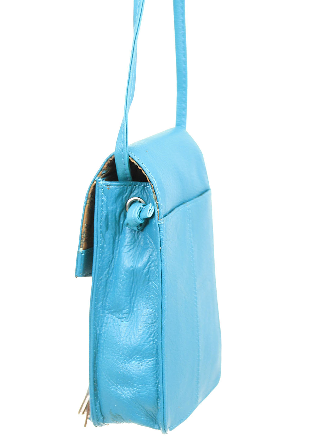 Turquoise Leather Cross Body Phone Case with Tassel #P5069FTQ