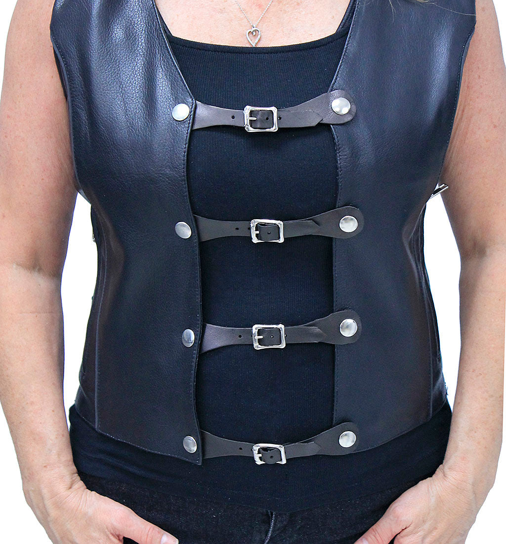 Leather Vest Extenders with Buckles #VC17070BU