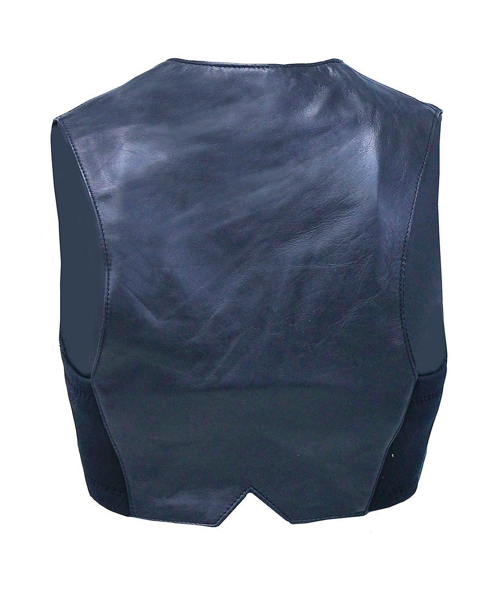 Lambskin Leather V-Neck Zip Crop Vest #VL3026ZK (XS-XL)