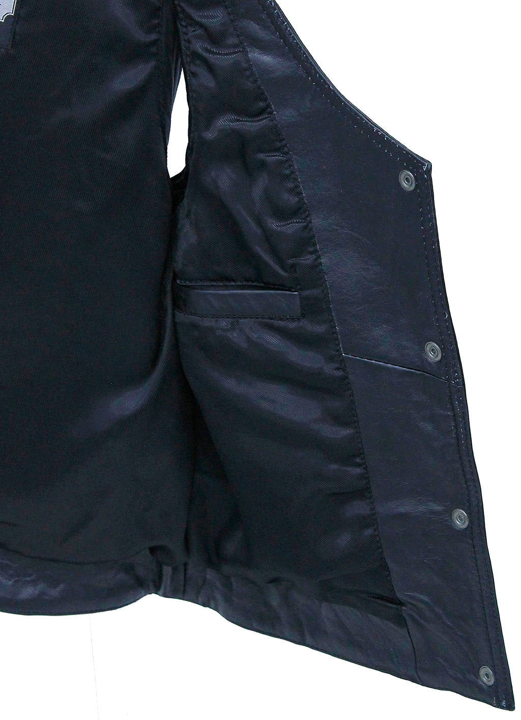 Women's Eyelet Trim Laced Up Black Leather Vest #VL6985ELK (S,3X)