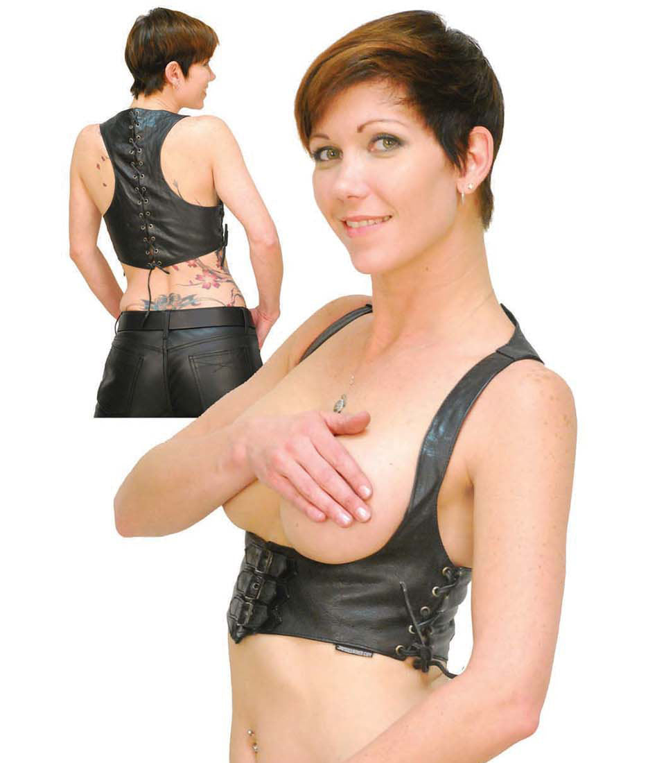 Buckle Up Leather Bustier - Bust Booster #VLH9021BK