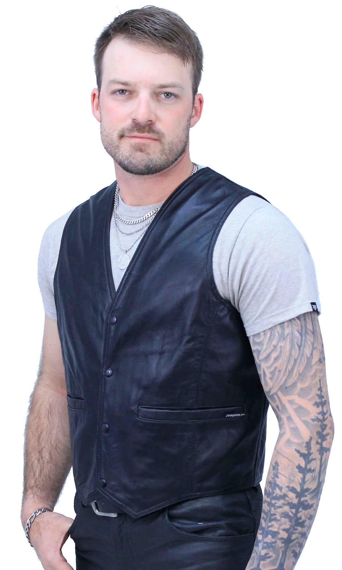 Premium Lambskin Leather Business Vest #VM418K