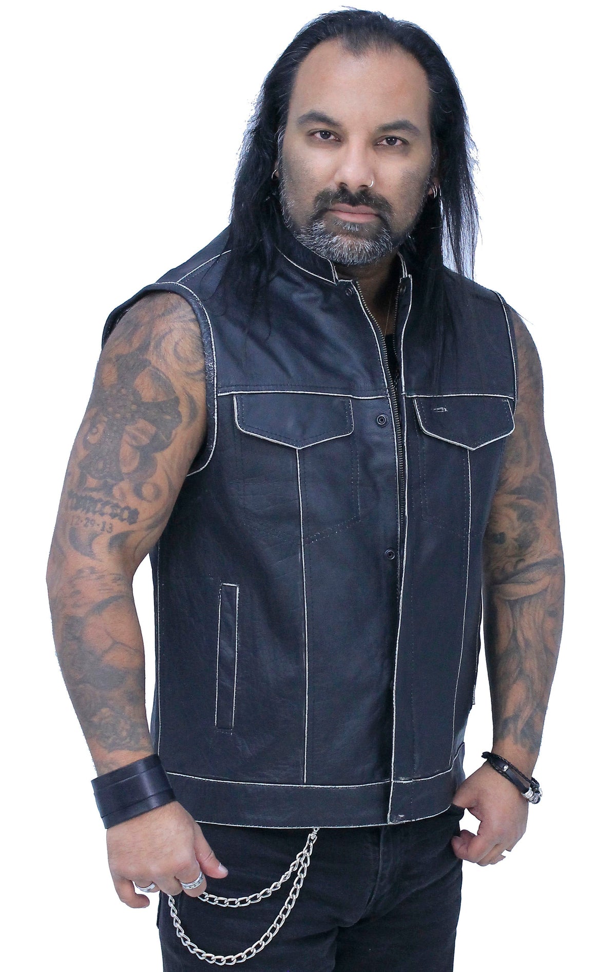 Vintage Brown Club Vest w/Concealed Pockets #VMA6654GK (S-5X)