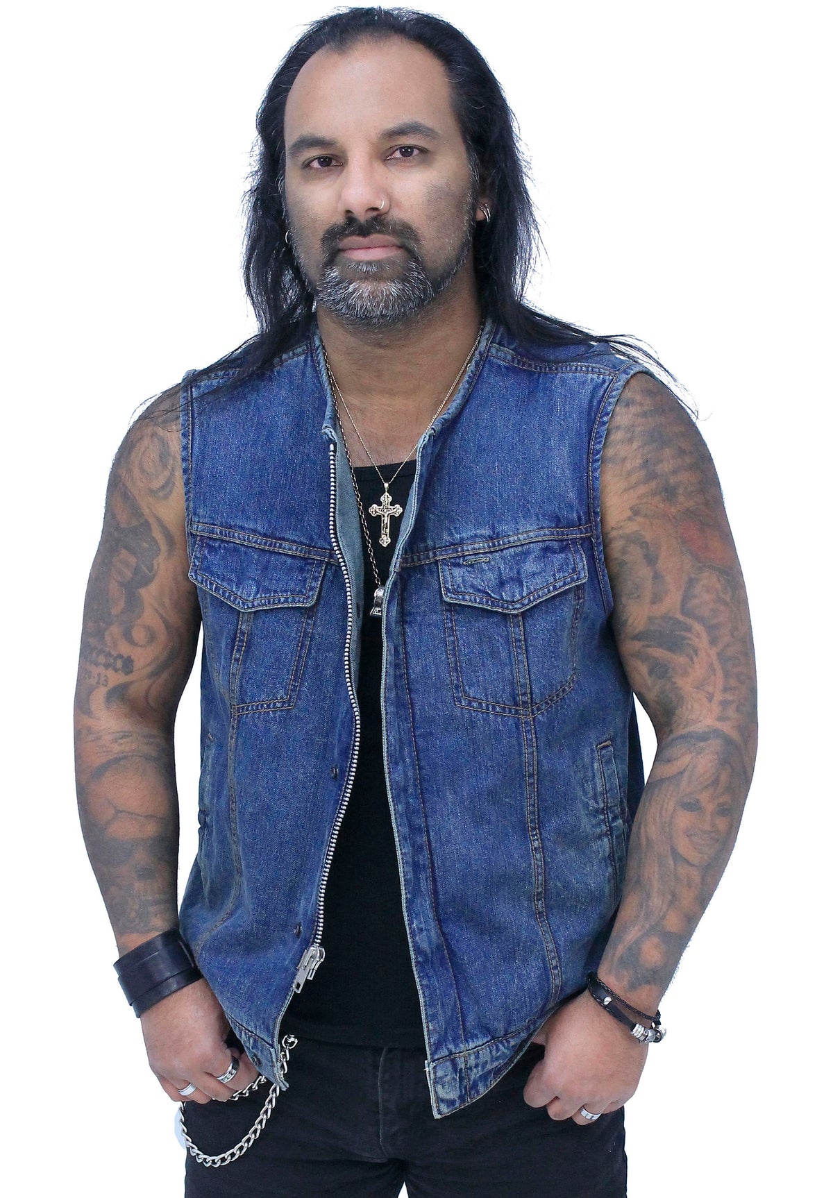 Blue Denim Club Vest w/Easy Access Pocket #VMC624GU