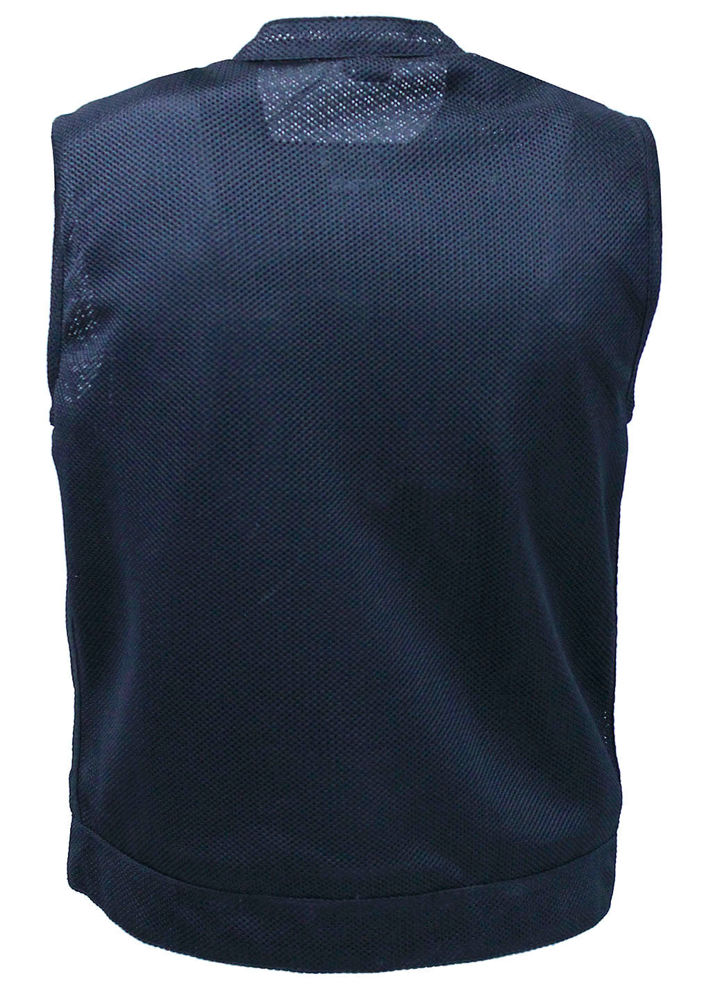 Men's Black Moto Mesh Motorcycle Vest #VMC6890VGK